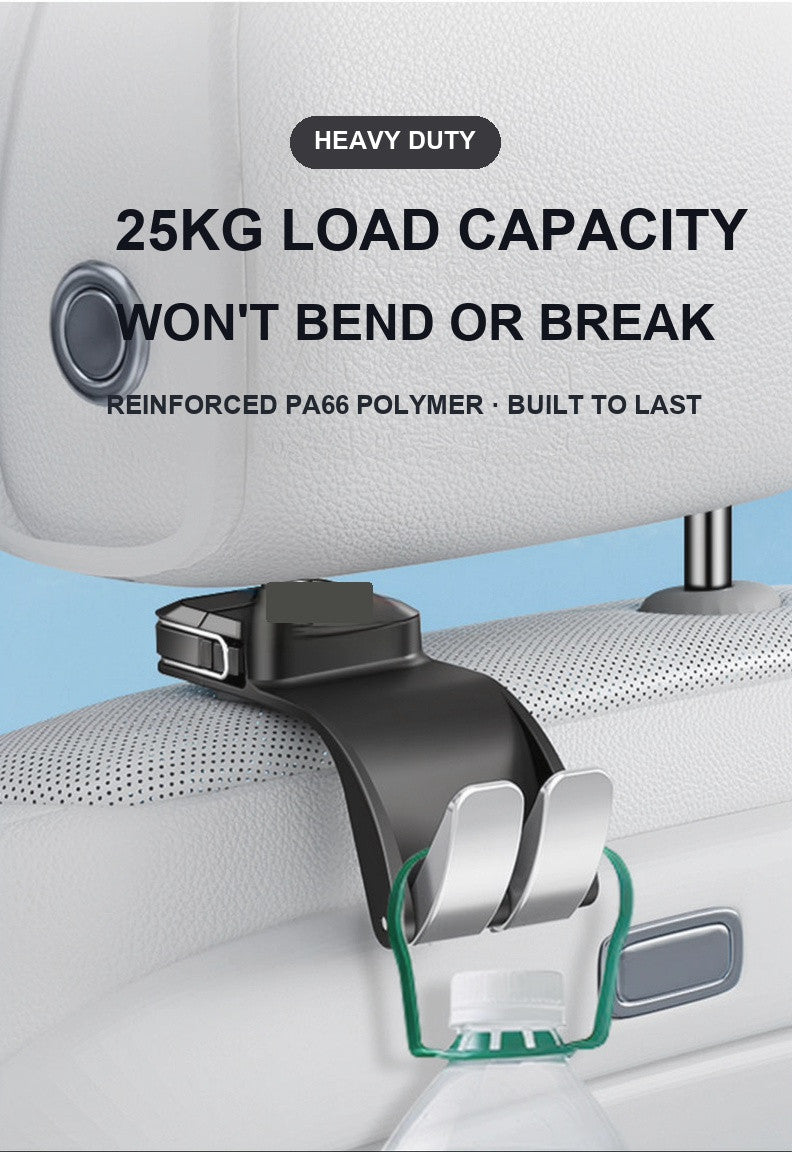Car headrest hook 25kg heavy duty load capacity
